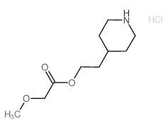 2-(4-Piperidinyl)ethyl 2-methoxyacetate hydrochloride结构式