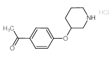 1-[4-(3-Piperidinyloxy)phenyl]-1-ethanone hydrochloride Structure
