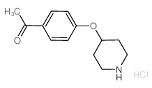 1-[4-(4-Piperidinyloxy)phenyl]-1-ethanone hydrochloride结构式