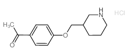 1-[4-(3-Piperidinylmethoxy)phenyl]-1-ethanone hydrochloride Structure