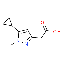 2-(5-cyclopropyl-1-Methyl-pyrazol-3-yl)acetic acid结构式