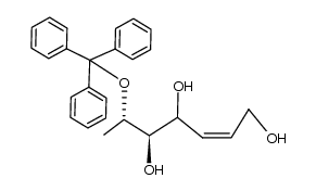 (4RS,5S,6S)-6-(trityloxy)-2-heptene-1,4,5-triol结构式