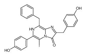 Imidazo[1,2-a]pyrazin-3(7H)-one,6-(4-hydroxyphenyl)-2-[(4-hydroxyphenyl)methyl]-5-methyl-8-(phenylmethyl)- Structure