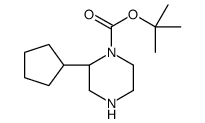 tert-butyl (2S)-2-cyclopentylpiperazine-1-carboxylate Structure