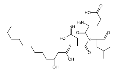 L-Glutamamide, N(sup 2)-(3-hydroxy-1-oxododecyl)-L-asparaginyl-N(sup 1 )-(1-formyl-3-methylbutyl)- picture