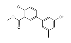 methyl 2-chloro-5-(3-hydroxy-5-methylphenyl)benzoate结构式
