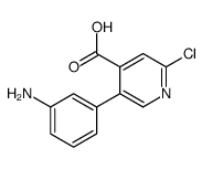 5-(3-aminophenyl)-2-chloropyridine-4-carboxylic acid Structure