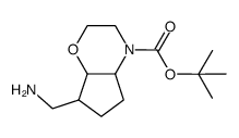 叔-丁基 7-(氨基甲基)六氢环戊二烯并[b][1,4]噁嗪-4(4aH)-甲酸基酯结构式