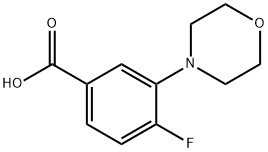 4-Fluoro-3-morpholin-4-yl-benzoic acid结构式