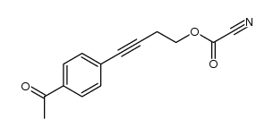 4-(4-acetylphenyl)but-3-yn-1-yl carbonocyanidate结构式