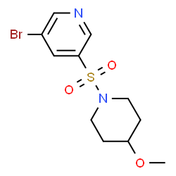 3-bromo-5-(4-Methoxypiperidin-1-ylsulfonyl)pyridine结构式