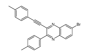 6-bromo-2-(4-methylphenyl)-3-[2-(4-methylphenyl)ethynyl]quinoxaline Structure