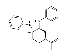 (1S,2S,4S)-N,N'-diphenyl-1-methyl-4-(1-methylethenyl)-1,2-diaminocyclohexane结构式