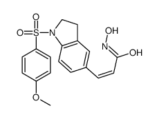 (E)-N-hydroxy-3-[1-(4-methoxyphenyl)sulfonyl-2,3-dihydroindol-5-yl]prop-2-enamide结构式