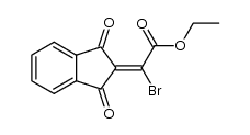 ethyl 2-bromo-2-(1,3-dioxo-1H-inden-2(3H)-ylidene)acetate结构式