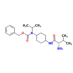 Benzyl isopropyl[4-(L-valylamino)cyclohexyl]carbamate Structure