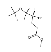 methyl 4-bromo-5,6-O-isopropylidene-2,3,4-trideoxy-D-threo-hexonate Structure