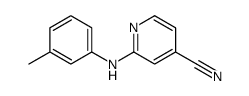 2-(3-methylanilino)pyridine-4-carbonitrile structure