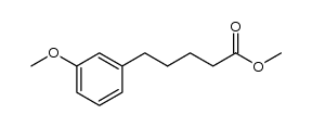 methyl 5-(3-methoxyphenyl)pentanoate结构式
