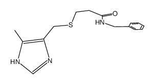 N-{4-(5-methyl-4-imidazolyl)-3-thiapentanoyl}benzylamine结构式