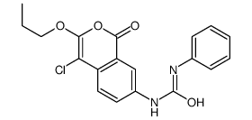 1-(4-chloro-1-oxo-3-propoxyisochromen-7-yl)-3-phenylurea结构式