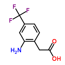 4-(三氟甲基)-DL-苯甘氨酸结构式