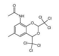 N-(6-methyl-2,4-bis-trichloromethyl-4H-benzo[1,3]dioxin-8-yl)-acetamide Structure
