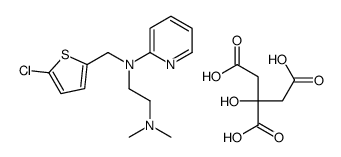 N-[(5-chloro-2-thienyl)methyl]-N',N'-dimethyl-N-2-pyridylethylenediamine 2-hydroxy-1,2,3-propanetricarboxylate structure