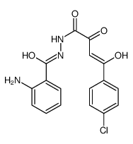 2-amino-N'-[(Z)-4-(4-chlorophenyl)-4-hydroxy-2-oxobut-3-enoyl]benzohydrazide Structure