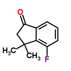 4-氟-3,3-二甲基-2,3-二氢-1H-茚-1-酮结构式