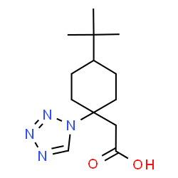 (4-tert-Butyl-1-tetrazol-1-yl-cyclohexyl)-acetic acid结构式