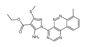 ethyl 5-amino-1-(7-methylpyrimido[5,4-c]cinnolin-4-yl)-3-methylsulfanylpyrazole-4-carboxylate Structure