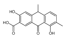 3,8-dihydroxy-7,10-dimethyl-9-oxo-10H-anthracene-2-carboxylic acid Structure