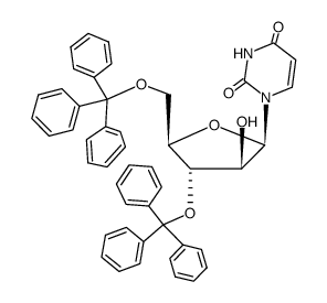 1-(3',5'-di-O-trityl-β-D-arabinofuranosyl)uracil Structure