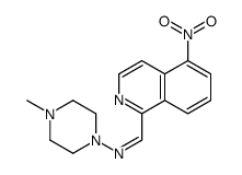 N-(4-methylpiperazin-1-yl)-1-(5-nitroisoquinolin-1-yl)methanimine结构式