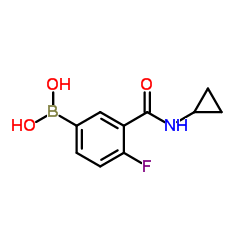 (3-(cyclopropylcarbamoyl)-4-fluorophenyl)boronic acid picture