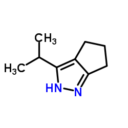 Cyclopentapyrazole, 1,4,5,6-tetrahydro-3-(1-methylethyl)- (9CI) Structure