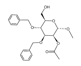 methyl 2-O-acetyl-3,4-di-O-benzyl-α-D-mannopyranoside Structure