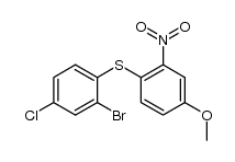 2'-Brom-4'-chlor-4-methoxy-2-nitro-diphenylsulfid结构式