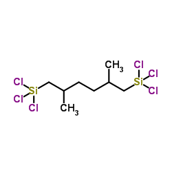 (2,5-Dimethyl-1,6-hexanediyl)bis(trichlorosilane) structure