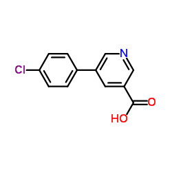 5-(4-氯苯基)烟酸结构式