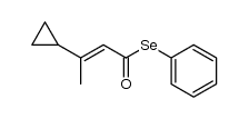 phenyl 3-cyclopropylbut-2(E)-enyl selenoate结构式
