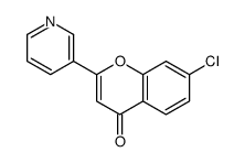 7-chloro-2-pyridin-3-ylchromen-4-one结构式