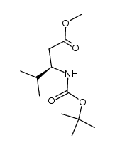 methyl (R)-3-(tert-butoxycarbonylamino)-4-methylpentanoate结构式