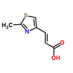 (E)-3-(2-甲基噻唑-4-基)丙烯酸结构式