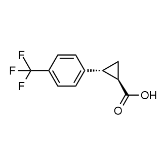 rel-(1R,2R)-2-(4-(Trifluoromethyl)phenyl)cyclopropanecarboxylicacid Structure