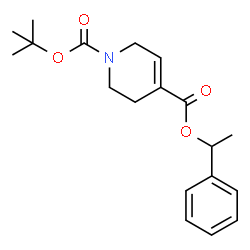 (S)-1-tert-butyl 4-(1-phenylethyl) 5,6-dihydropyridine-1,4(2H)-dicarboxylate结构式