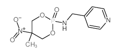 5-methyl-5-nitro-2-oxo-N-(pyridin-4-ylmethyl)-1,3-dioxa-2$l^C10H14N3O5P-phosphacyclohexan-2-amine structure