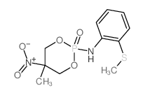 1,3,2-Dioxaphosphorinan-2-amine,5-methyl-N-[2-(methylthio)phenyl]-5-nitro-, 2-oxide结构式