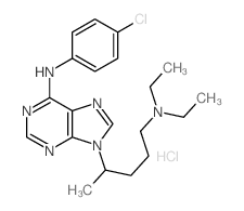 N-(4-chlorophenyl)-9-(5-diethylaminopentan-2-yl)purin-6-amine结构式